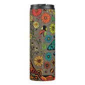 Vlieg, vlieg dragonvlieg op bruin thermosbeker (Achterkant)