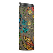 Vlieg, vlieg dragonvlieg op bruin thermosbeker (Geroteerd rechts)