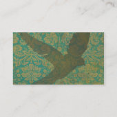 Vlieg, vogel op digitale kunst visitekaartje (Achterkant)