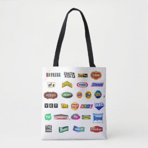 Vlieg Voorbij Droefheid - All-Over-Print Boodschap Tote Bag