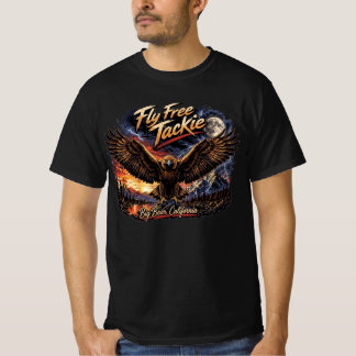 Vlieg Vrij Jackie Big Bear Eagle Berg Kunst T-shirt