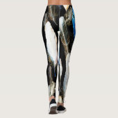 Vlieg Waterverf veren: naadloze achtergrond Leggings (Achterkant)