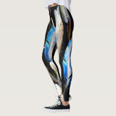Vlieg Waterverf veren: naadloze achtergrond Leggings (Links)