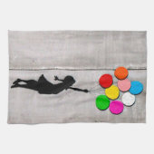Vlieg weg Klein meisje Graffiti Art Dish Towel Theedoek (Horizontaal)