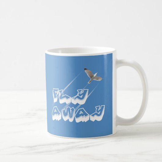 Vlieg weg koffiemok (Rechts)