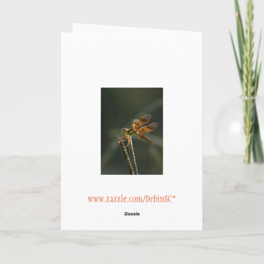 Vlieg weg met mij Dragonfly Valentijn Feestdagen Kaart (Achterkant)