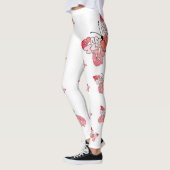 Vlieg weg om gelukkig roze witte vlinder Leggings  (Links)