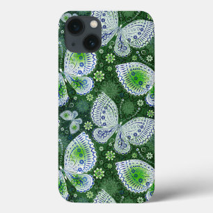 Vlieg weg Paisley Butterfly Print groen Case-Mate iPhone Case