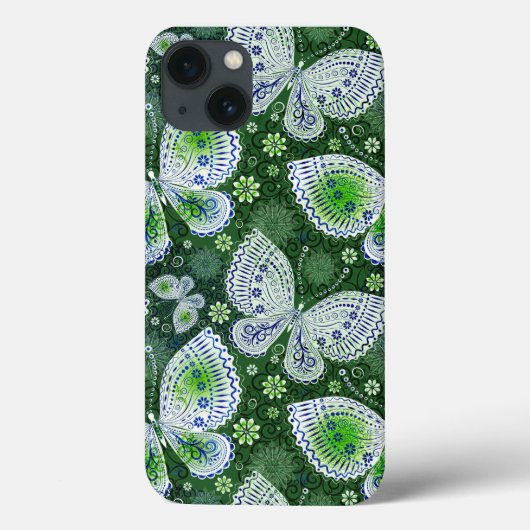 Vlieg weg Paisley Butterfly Print groen Case-Mate iPhone Case (Achterkant)