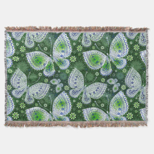 Vlieg weg Paisley Butterfly Print groen Deken