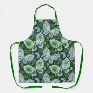 Vlieg weg Paisley Butterfly Print groen Schort