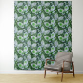 Vlieg weg Paisley Butterfly Print groen Wandkleed (In situ)