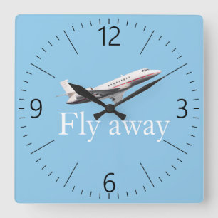 Vlieg weg vierkante klok