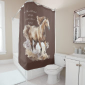 Vlieg zonder vleugels gewoon rijden een paard gewo douchegordijn (In situ)