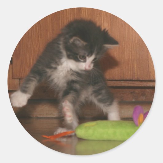 Vliegaanval Ronde Sticker (Voorkant)