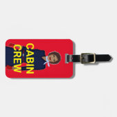 VLIEGAANWEZIG CABINEBEMANNING STEWARDESS MELANT BAGAGELABEL (Voorkant horizontaal)