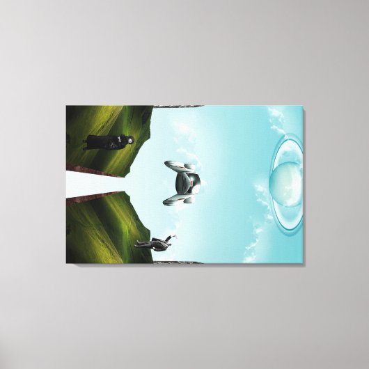 vliegauto canvas afdruk (Voorkant)