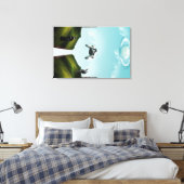 vliegauto canvas afdruk (Insitu (Slaapkamer))