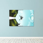 vliegauto canvas afdruk (Insitu (Houten vloer))