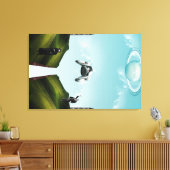 vliegauto canvas afdruk (Insitu (Woonkamer))