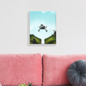 vliegauto canvas afdruk (Insitu (Woonkamer))