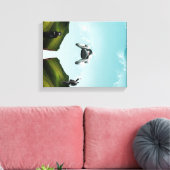 vliegauto canvas afdruk (Insitu (Woonkamer))