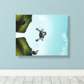 vliegauto canvas afdruk (Insitu (Houten vloer))