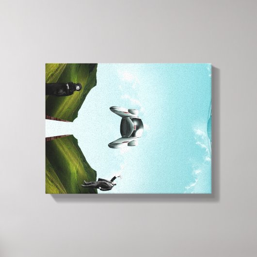 vliegauto canvas afdruk (Voorkant)