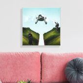 vliegauto canvas afdruk (Insitu (Woonkamer))