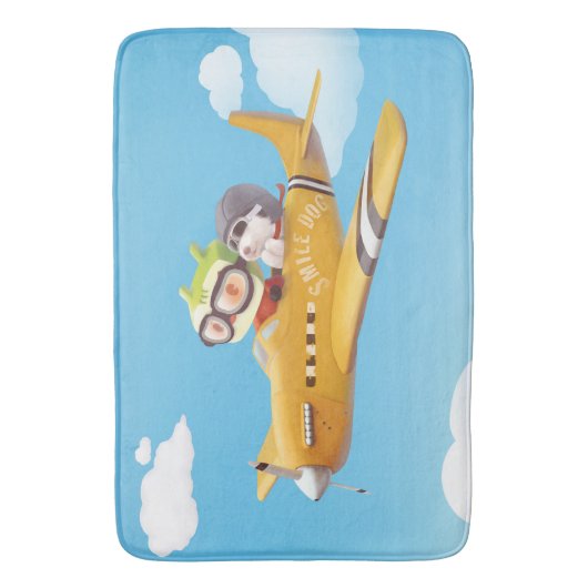 Vliegavontuur met hond badmat (Voorkant Verticaal)