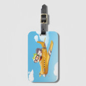 Vliegavontuur met hond bagagelabel (Voorkant (verticaal))