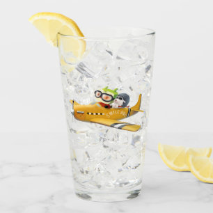 Vliegavontuur met hond glas