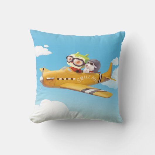 Vliegavontuur met hond kussen (Voorkant)