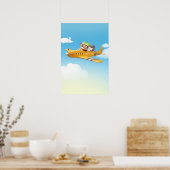 Vliegavontuur met hond poster (Keuken)