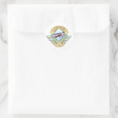 vliegbadge ronde sticker (Tas)
