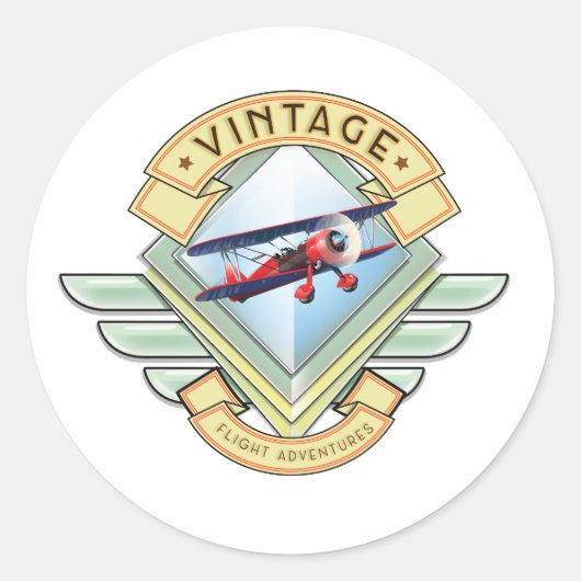 vliegbadge ronde sticker (Voorkant)