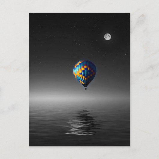Vliegballon selectieve minimalistische fotografie briefkaart (Voorkant)