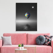 Vliegballon selectieve minimalistische fotografie canvas afdruk (Insitu (Woonkamer))