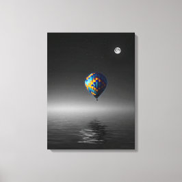 Vliegballon selectieve minimalistische fotografie canvas afdruk