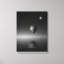 Vliegballon selectieve minimalistische fotografie canvas afdruk