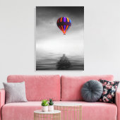 Vliegballon selectieve minimalistische fotografie canvas afdruk (Insitu (Woonkamer))