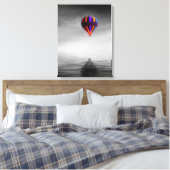 Vliegballon selectieve minimalistische fotografie canvas afdruk (Insitu (Slaapkamer))