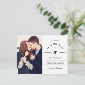 Vliegbestemming het Briefkaart Datum (Staand voorkant)