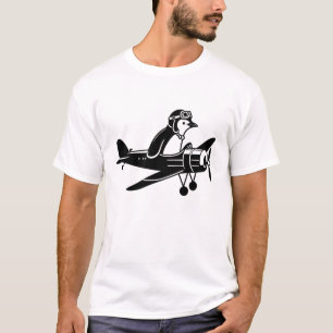Vliegbewijs voor pinguïn-piloot t-shirt