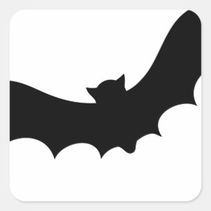 Vliegbiet in Silhouette - Halloween Vierkante Sticker
