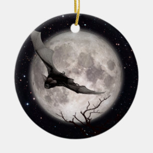 Vliegbiet, volle maan, traditioneel gotisch, vampi keramisch ornament