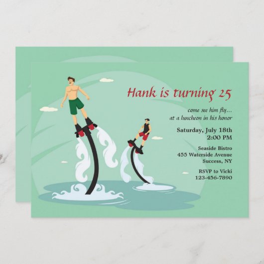 Vliegboarding  kaart (Voorkant / Achterkant)