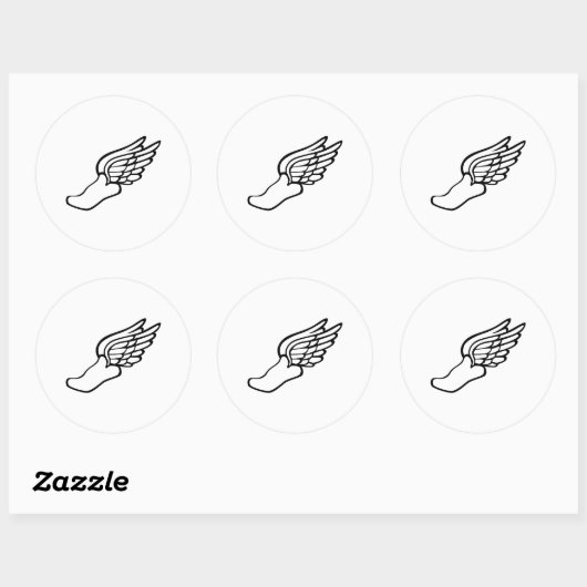 Vliegboefschoen Ronde Sticker (Vel)