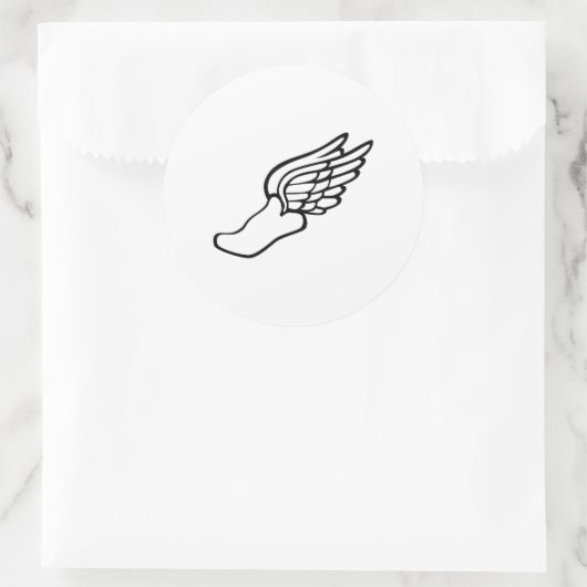 Vliegboefschoen Ronde Sticker (Tas)