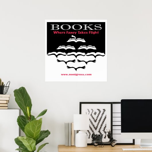 Vliegboekboeken Poster (Thuiskantoor)